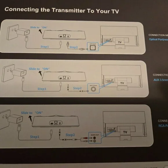 Wireless Headphones for TV, TV Headphones Wireless for Seniors with Charging Doc - Picture 4 of 4